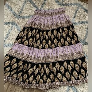 FREE PEOPLE “INTIMATELY” MAXI SKIRT & MATCHING TOP SET ~ Women’s LARGE